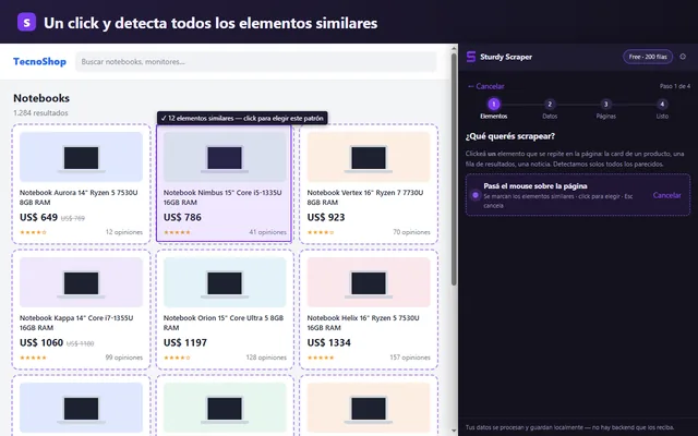1. Elegí qué se repite en la página